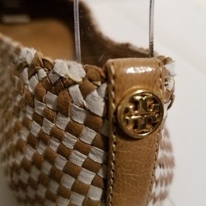 Tory Burch Tan Tassel Woven Loafer Moccasins